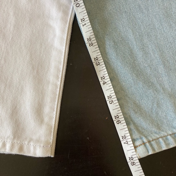 NWT Color block Adika Jeans White and Light Blue Women Size L - Picture 12 of 12
